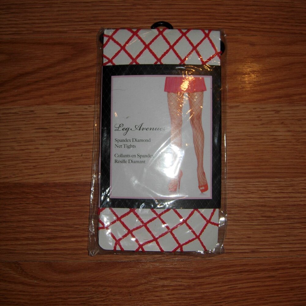 Leg Avenue Red Diamond Net Tights OS